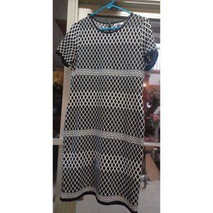 New York & Co. Women's Sweater Dress Medium Black & White